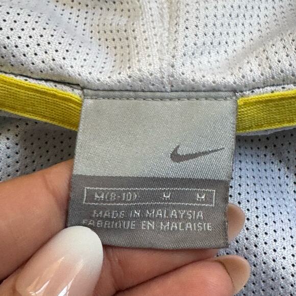 Vintage 2000s Nike Size Medium Black White Hooded Windbreaker Jacket - Picture 2 of 4